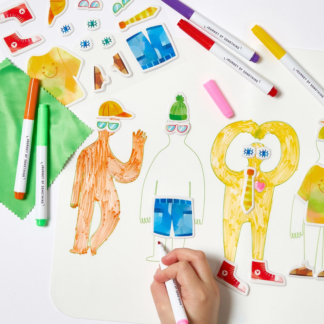 Wipeable Silicone Colouring Mat - 'FRIENDS" - Journey of Something